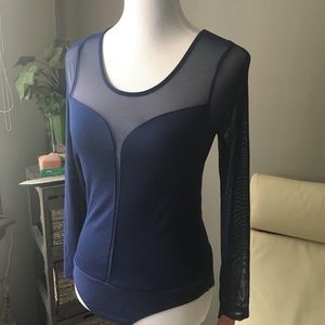 Tops - Sheer Bodysuit Tops - Sheer Bodysuit